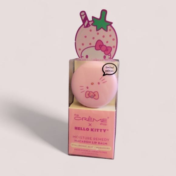 $10 Sale The Creme Shop × Hello Kitty Moisture Remedy Macaron Lip Balm Limited - Picture 1 of 5